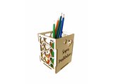 Tendance Perso | Pot Crayons | Bois | Super Institutrice | Coeurs_