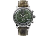 Zeppelin | Homme | Quartz | Chrono | Cuir Vintage | Vert | 42mm | 8680-4_