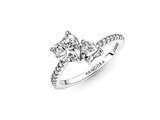 Pandora | Bague | Scintillante | Coeur Double | 191198C01_