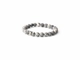 GEMINI | Bracelet | Alpha Mat Grey | Jaspe | 8mm | A10_