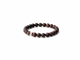 GEMINI | Bracelet | Gem  Bordeaux | 8mm | Oeil de Tigre | G2_