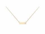 La Garçonne Diamant | Collier | Plaqué Or | Diamant 0.015ct | Personnalisable | 26700023_