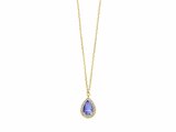 Loumya Gold "Or" | Collier | Or Jaune | Diamants 0.05ct | Tanzanite 0.35ct | AK0020D_