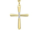 Loumya Gold "Or" | Pendentif | Croix | Or Jaune  | Diamants 0.015ct | AH0063D_