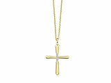 Loumya Gold "Or" | Pendentif | Croix | Or Jaune  | Diamants 0.015ct | AH0063D_