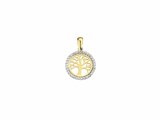 Loumya Gold "Or" | Pendentif | Or Bicolore | Oxyde de Zirconium | Arbre de Vie | C076_