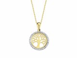 Loumya Gold "Or" | Pendentif | Or Bicolore | Oxyde de Zirconium | Arbre de Vie | C076_