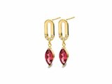 Diamanti Per Tutti | Boucles D'Oreilles | Plaqué Or | Diamants | Grenat | M1993 DO_