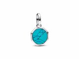 Pandora | Charm | Mini Médaillon | Imitation Turquoise | Personnalisable | 793388C01_