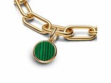 Pandora | Charm | Médaillon | Imitation Malachite | Vert | Personnalisable |763389C01_