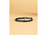 GEMINI | Bracelet | Acier BLACK | Cuir | Carbone | STE02_