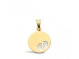 Loumya Gold "Or" | Pendentif | Or Bicolore | Personnalisable | Pieds | 12mm | AH0157L_