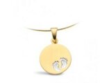 Loumya Gold "Or" | Pendentif | Or Bicolore | Personnalisable | Pieds | 12mm | AH0157L_