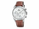 Lotus | Homme | Quartz | Chrono | Cuir Marron | Blanc | 41mm | 18990/1_