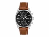 Hugo / Boss | Homme | Quartz | Chrono | Cuir Brun | Noir | 44mm | 1514161_