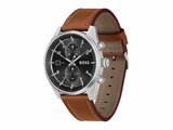 Hugo / Boss | Homme | Quartz | Chrono | Cuir Brun | Noir | 44mm | 1514161_