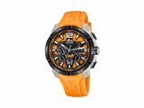 Lotus | Homme| Vortex | Quartz | Chrono | Silicolne Orange | 18944/3_