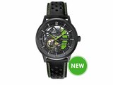 Pierre Lannier | Homme | Automatic | Paddock | Cuir Noir Vert | Etrier Vert | 341A477_