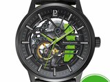 Pierre Lannier | Homme | Automatic | Paddock | Cuir Noir Vert | Etrier Vert | 341A477_