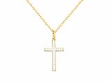 Loumya Silver | Collier | Plaqué Or | Oxyde de Zirconium | Croix | 76700110_