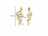 Ti Sento | Boucles d'Oreilles | Bicolore | Oxyde de Zirconium | Serpent | 7827MW_