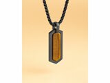 GEMINI | Collier | Acier | Black | Oeil de Tigre | NNR5_