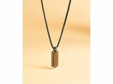 GEMINI | Collier | Acier | Black | Oeil de Tigre | NNR5_