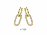 Orage | Boucles d'Oreilles | Plaqué Or | Oxyde de Zirconium | BA034_