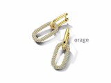 Orage | Boucles d'Oreilles | Plaqué Or | Oxyde de Zirconium | BA034_