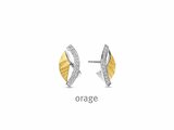 Orage | Boucles d'Oreilles | argent Bicolore | Oxyde de Zirconium | BA078_