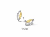 Orage | Boucles d'Oreilles | argent Bicolore | Oxyde de Zirconium | BA078_