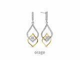 Orage | Boucles d'Oreilles | Argent | Plaqué Or | Oxyde de Zirconium | BA114_