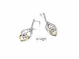 Orage | Boucles d'Oreilles | Argent | Plaqué Or | Oxyde de Zirconium | BA114_