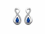 Naiomy Silver | Boucles d'Oreilles | Argent | Oxyde de Zirconium | Bleue | N4Q57_