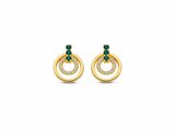 Naiomy Silver | Boucles d'Oreilles | Plaqué Or | Oxyde de Zirconium | Verte | N4V57_