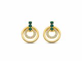 Naiomy Silver | Boucles d'Oreilles | Plaqué Or | Oxyde de Zirconium | Verte | N4V57_