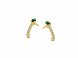 Naiomy Silver | Boucles d'Oreilles | Plaqué Or | Verte | N4V56_