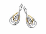 Naiomy Silver | Boucles d'Oreilles | Créoles | Bicolore | Oxyde de Zirconium | N4O68_