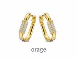 Orage | Boucles d'Oreilles | Plaqué Or | Oxyde de Zirconium | BA030_