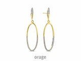 Orage | Boucles d'Oreilles | Plaqué Or | Oxyde de Zirconium | BA116_