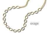 Orage | Collier | Plaqué Or | Oxyde de Zirconium | BA087_