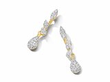 Loumya Gold "Or" | Boucles d'Oreilles | Or Jaune | Bicolore | Diamants 0.29ct | E48092_