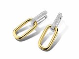 Loumya Gold "Or" | Boucles d'Oreilles | Or Jaune | Bicolore | Diamants 0.23ct | E46852-7_