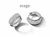 Orage | Boucles d'Oreilles | Créoles | Argent | Oxyde de Zirconium | 14mm | BA022_