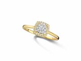 Loumya Gold "Or" | Bague | Or Jaune | Bicolore | Diamants 0.23ct | R43804-68_