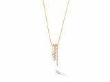 Loumya Gold "Or" | Collier | Or Jaune | Diamants 0.11ct | Tourmaline | Rose | N43596-5_