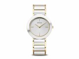 Bering | Femme | Quartz | Céramique | Blanc | Doré | Ultra Slim | 34mm | 11435-758_