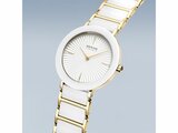 Bering | Femme | Quartz | Céramique | Blanc | Doré | Ultra Slim | 34mm | 11435-758_