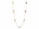 Loumya Gold "Or" | Collier | Or Jaune | Oxyde de Zirconium | Multicolore | AK0032C_