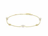 Loumya Gold "Or" | Bracelet | Or Jaune | Oxyde de Zirconium | Perles d'Eau Douce | AA0046C_